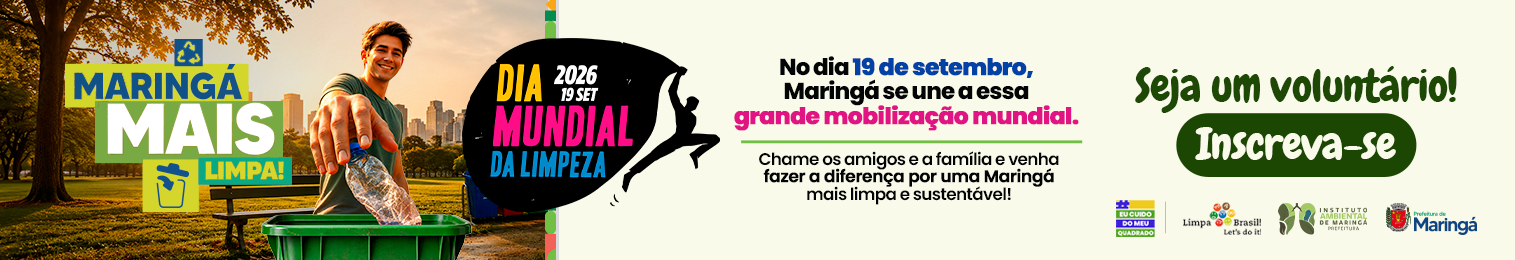 Seja um voluntário no Dia Mundial da Limpeza, 19 de setembro